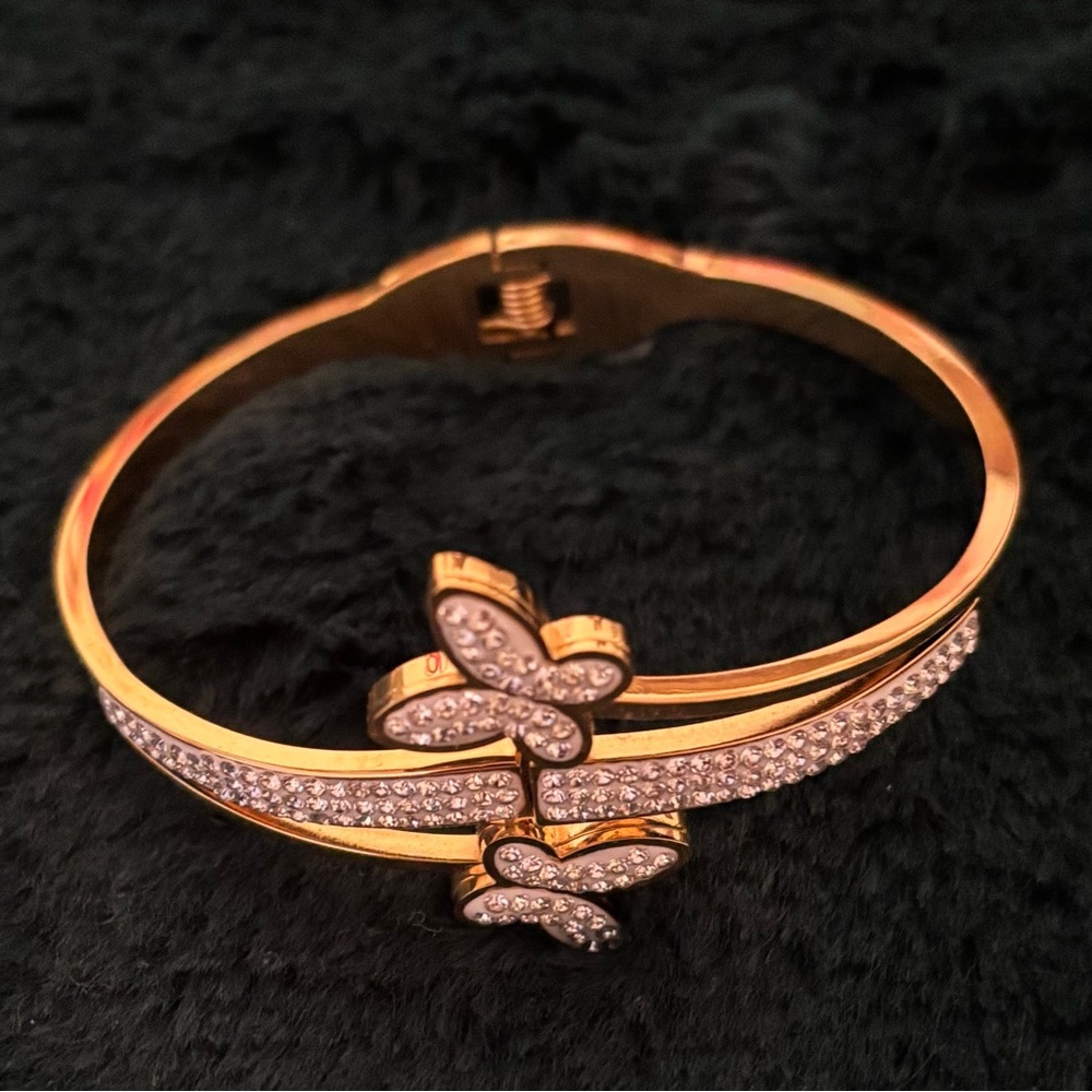 Gold Toned Butterfly Bracelet